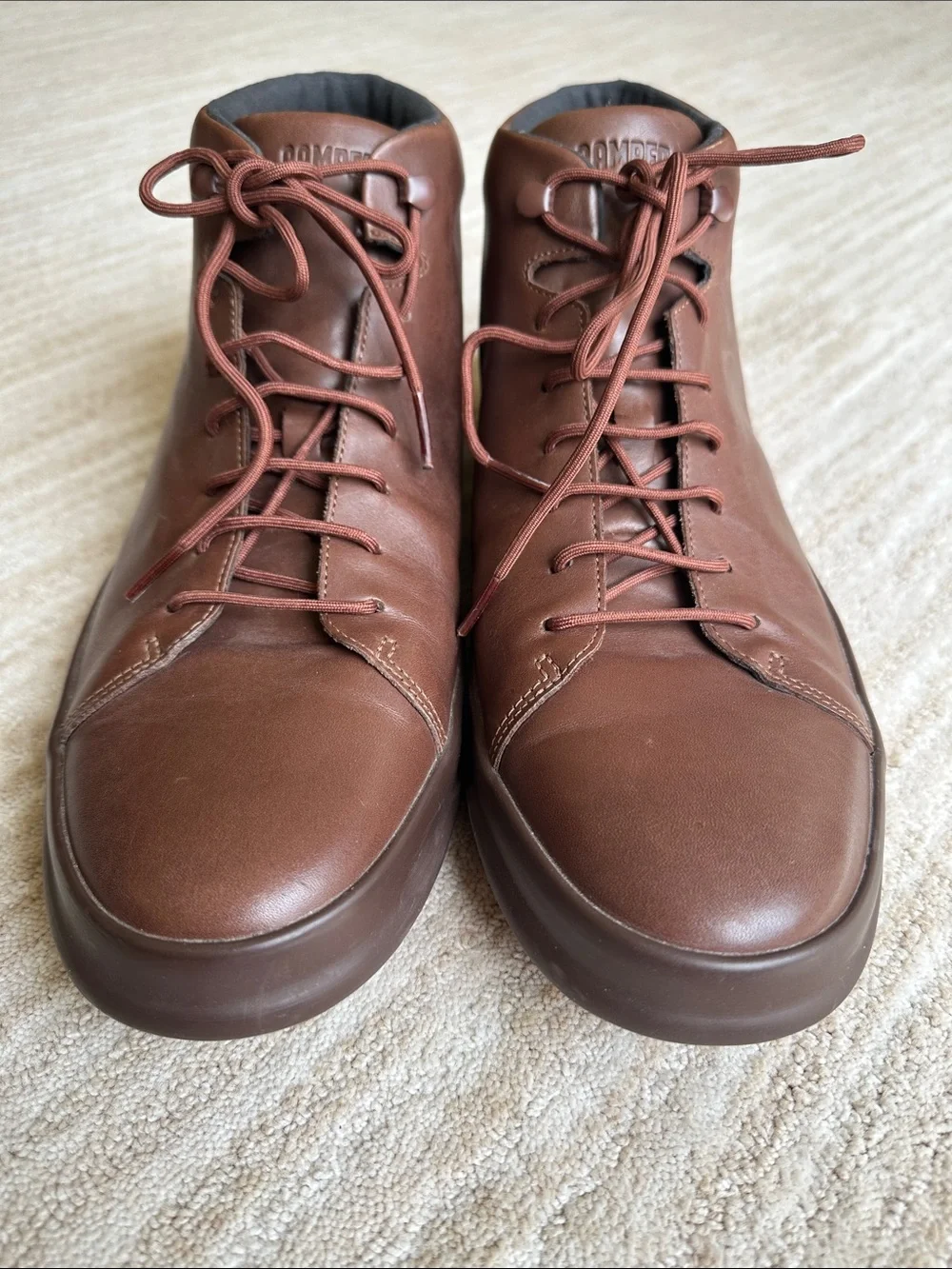 Like New Camper Chasis Sport Brown Leather Ankle Boot Chukka Style Sneaker Sz 11